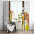 Happy Eritrea New Year Window Curtain Adey Abeba Flower With Habesha Tilet Pattern - Wonder Print Shop