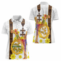 Happy Eritrea New Year Women Polo Shirt Adey Abeba Flower With Habesha Tilet Pattern - Wonder Print Shop