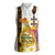 Happy Eritrea New Year Women Sleeveless Polo Shirt Adey Abeba Flower With Habesha Tilet Pattern - Wonder Print Shop