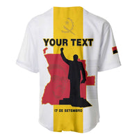 Personalized Angola National Heroes Day Baseball Jersey Agostinho Neto With Map - Wonder Print Shop