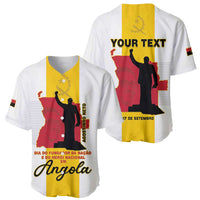 Personalized Angola National Heroes Day Baseball Jersey Agostinho Neto With Map - Wonder Print Shop