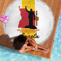 Angola National Heroes Day Beach Blanket Agostinho Neto With Map - Wonder Print Shop