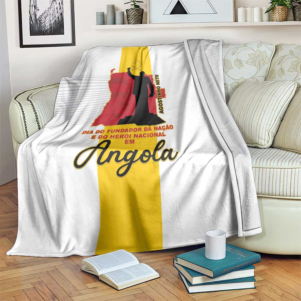 Angola National Heroes Day Blanket Agostinho Neto With Map - Wonder Print Shop