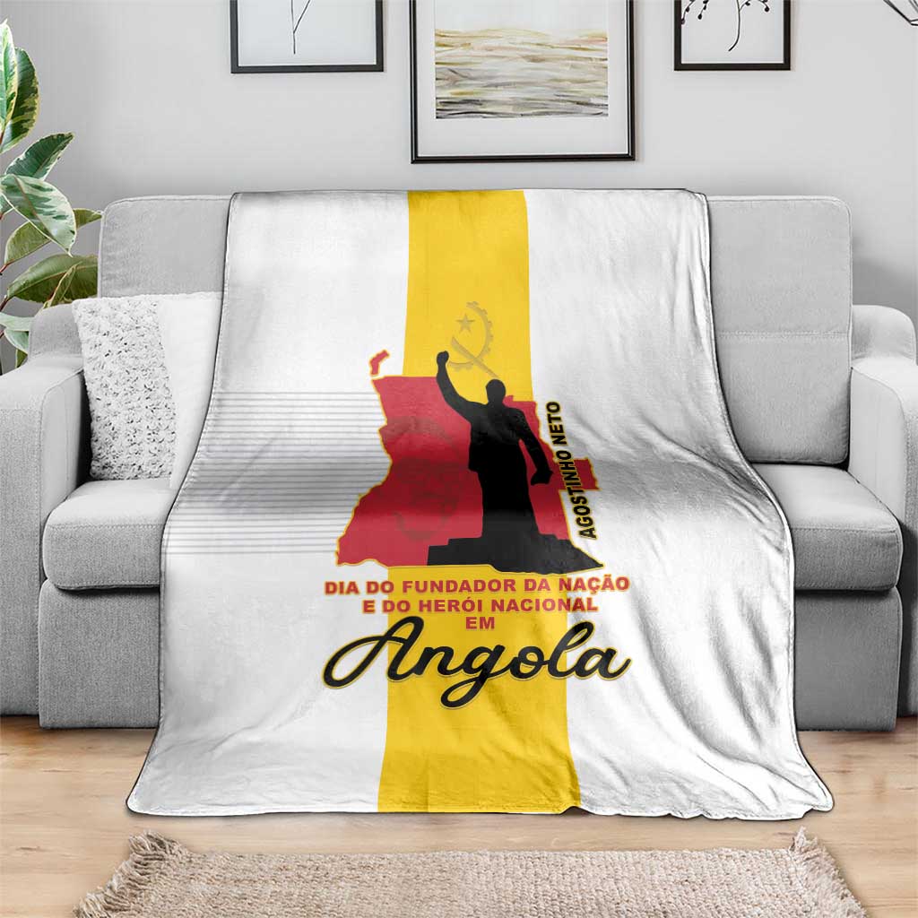 Angola National Heroes Day Blanket Agostinho Neto With Map - Wonder Print Shop