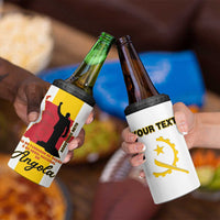 Personalized Angola National Heroes Day 4 in 1 Can Cooler Tumbler Agostinho Neto With Map - Wonder Print Shop