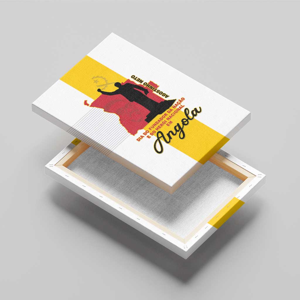 Angola National Heroes Day Canvas Wall Art Agostinho Neto With Map - Wonder Print Shop