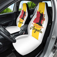 Angola National Heroes Day Car Seat Cover Agostinho Neto With Map - Wonder Print Shop