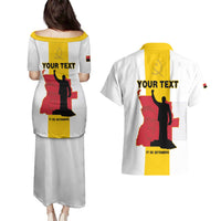 Personalized Angola National Heroes Day Couples Matching Puletasi and Hawaiian Shirt Agostinho Neto With Map - Wonder Print Shop