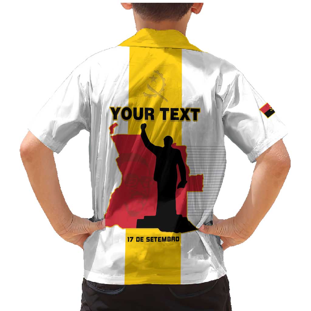 Personalized Angola National Heroes Day Family Matching Mermaid Dress and Hawaiian Shirt Agostinho Neto With Map - Wonder Print Shop