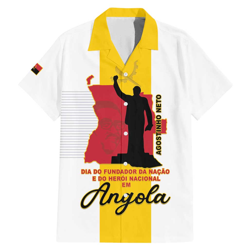 Personalized Angola National Heroes Day Family Matching Mermaid Dress and Hawaiian Shirt Agostinho Neto With Map - Wonder Print Shop