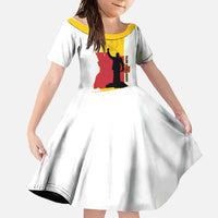 Personalized Angola National Heroes Day Family Matching Off Shoulder Maxi Dress and Hawaiian Shirt Agostinho Neto With Map - Wonder Print Shop