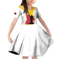 Personalized Angola National Heroes Day Family Matching Off Shoulder Short Dress and Hawaiian Shirt Agostinho Neto With Map - Wonder Print Shop