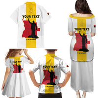 Personalized Angola National Heroes Day Family Matching Puletasi and Hawaiian Shirt Agostinho Neto With Map - Wonder Print Shop