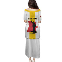 Personalized Angola National Heroes Day Family Matching Puletasi and Hawaiian Shirt Agostinho Neto With Map - Wonder Print Shop