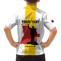 Personalized Angola National Heroes Day Kid Hawaiian Shirt Agostinho Neto With Map - Wonder Print Shop
