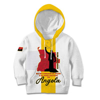 Personalized Angola National Heroes Day Kid Hoodie Agostinho Neto With Map - Wonder Print Shop