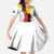 Personalized Angola National Heroes Day Kid Short Sleeve Dress Agostinho Neto With Map - Wonder Print Shop