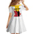 Personalized Angola National Heroes Day Kid Short Sleeve Dress Agostinho Neto With Map - Wonder Print Shop