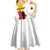 Personalized Angola National Heroes Day Kid Short Sleeve Dress Agostinho Neto With Map - Wonder Print Shop