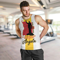 Personalized Angola National Heroes Day Men Tank Top Agostinho Neto With Map - Wonder Print Shop