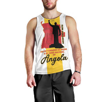 Personalized Angola National Heroes Day Men Tank Top Agostinho Neto With Map - Wonder Print Shop