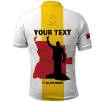 Personalized Angola National Heroes Day Polo Shirt Agostinho Neto With Map - Wonder Print Shop