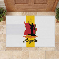 Angola National Heroes Day Rubber Doormat Agostinho Neto With Map - Wonder Print Shop