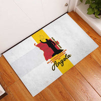 Angola National Heroes Day Rubber Doormat Agostinho Neto With Map - Wonder Print Shop