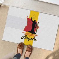 Angola National Heroes Day Rubber Doormat Agostinho Neto With Map - Wonder Print Shop