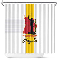 Angola National Heroes Day Shower Curtain Agostinho Neto With Map - Wonder Print Shop
