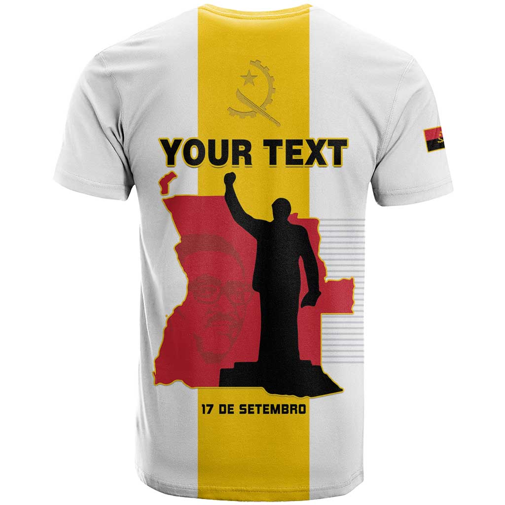 Personalized Angola National Heroes Day T Shirt Agostinho Neto With Map - Wonder Print Shop