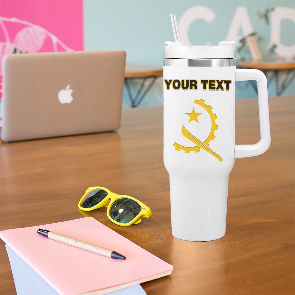 Personalized Angola National Heroes Day Tumbler With Handle Agostinho Neto With Map - Wonder Print Shop