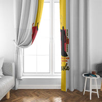 Angola National Heroes Day Window Curtain Agostinho Neto With Map - Wonder Print Shop