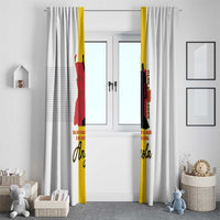 Angola National Heroes Day Window Curtain Agostinho Neto With Map - Wonder Print Shop