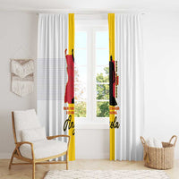 Angola National Heroes Day Window Curtain Agostinho Neto With Map - Wonder Print Shop