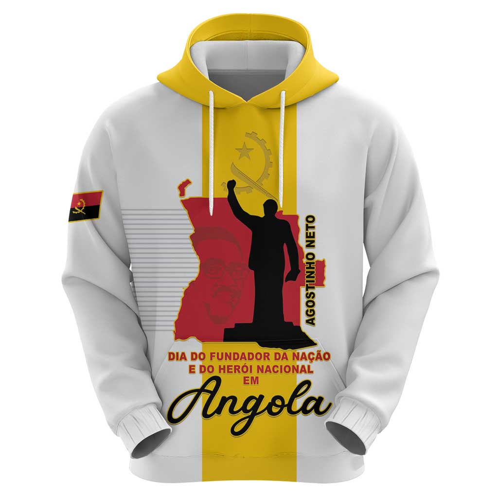 Personalized Angola National Heroes Day Zip Hoodie Agostinho Neto With Map - Wonder Print Shop