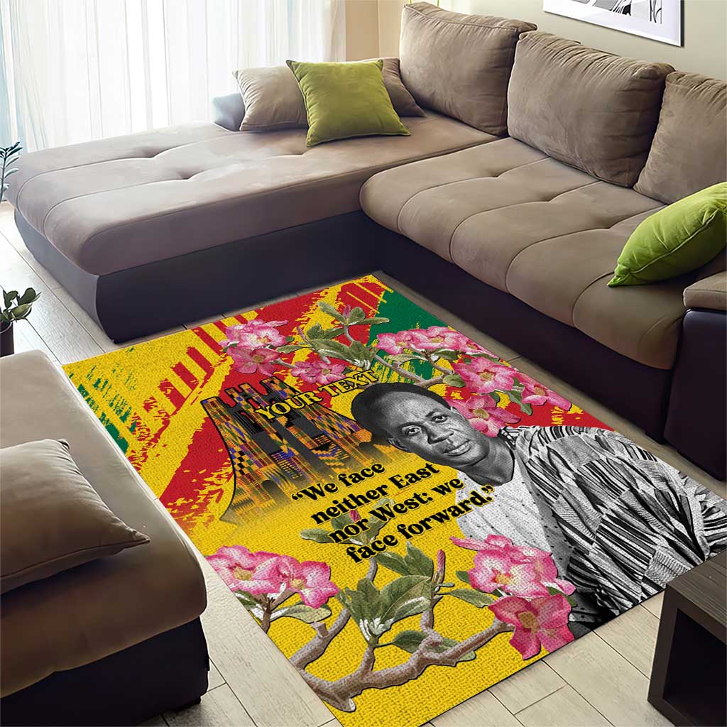 Personalized Ghana Kwame Nkrumah Memorial Day Area Rug With Mausoleum - Wonder Print Shop