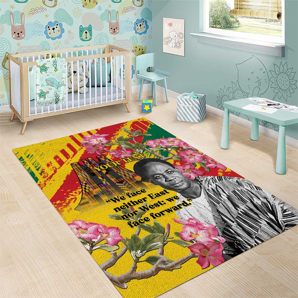 Personalized Ghana Kwame Nkrumah Memorial Day Area Rug With Mausoleum - Wonder Print Shop