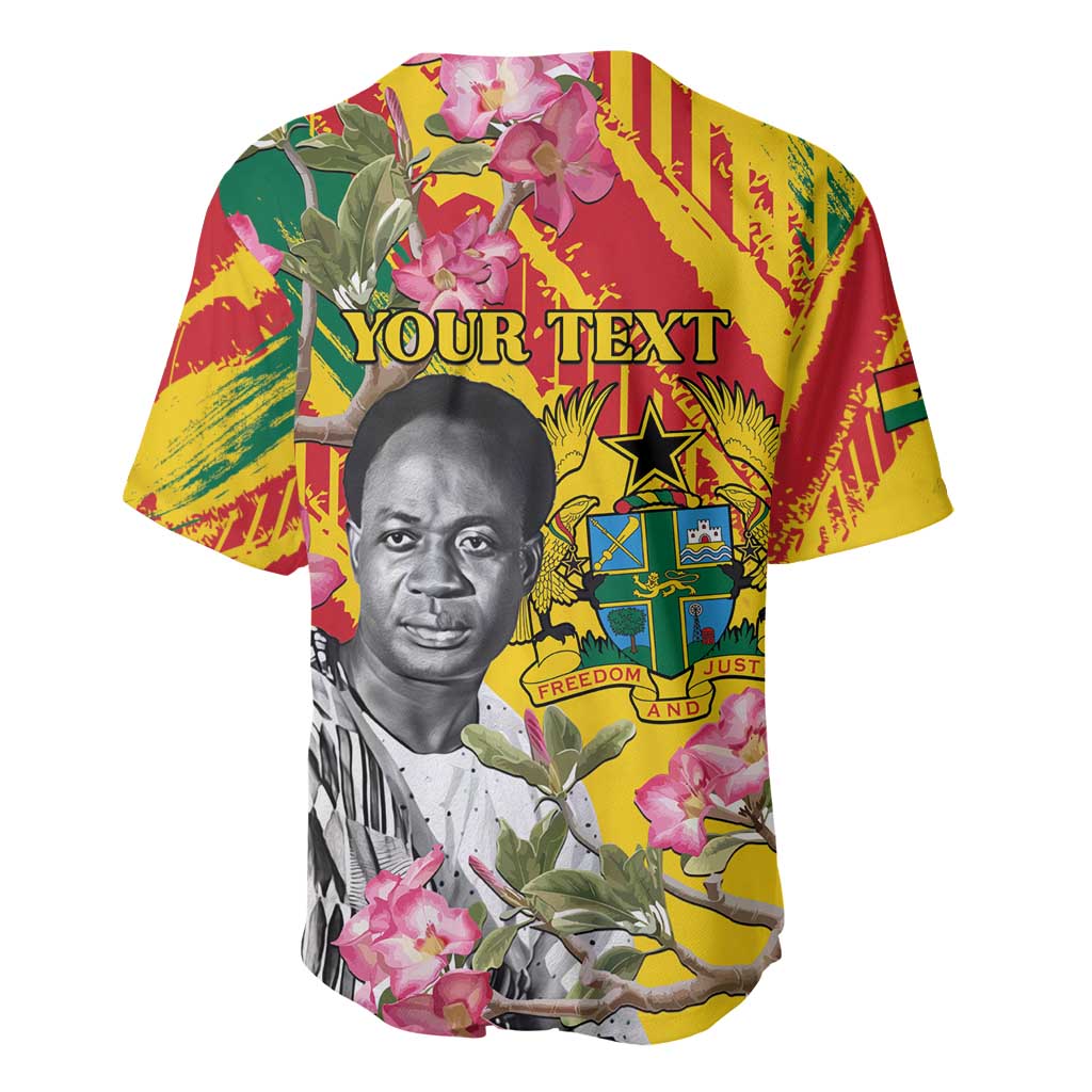 Personalized Ghana Kwame Nkrumah Memorial Day Baseball Jersey With Mausoleum - Wonder Print Shop