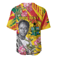 Personalized Ghana Kwame Nkrumah Memorial Day Baseball Jersey With Mausoleum - Wonder Print Shop