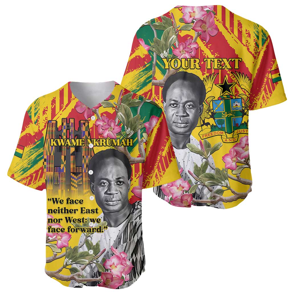 Personalized Ghana Kwame Nkrumah Memorial Day Baseball Jersey With Mausoleum - Wonder Print Shop