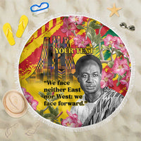 Personalized Ghana Kwame Nkrumah Memorial Day Beach Blanket With Mausoleum - Wonder Print Shop