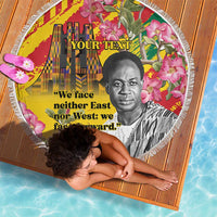 Personalized Ghana Kwame Nkrumah Memorial Day Beach Blanket With Mausoleum - Wonder Print Shop