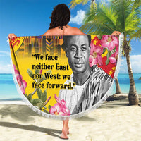 Personalized Ghana Kwame Nkrumah Memorial Day Beach Blanket With Mausoleum - Wonder Print Shop