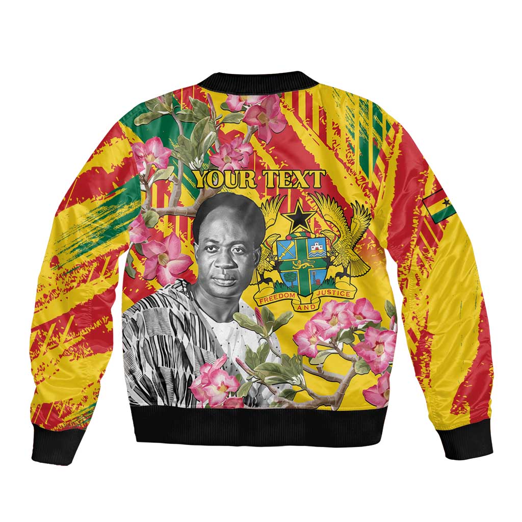 Personalized Ghana Kwame Nkrumah Memorial Day Bomber Jacket With Mausoleum - Wonder Print Shop