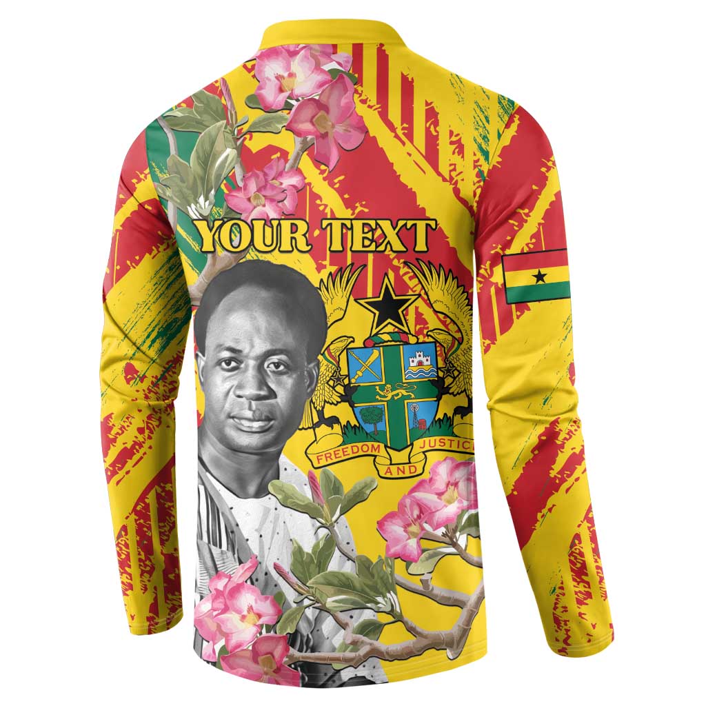 Personalized Ghana Kwame Nkrumah Memorial Day Button Sweatshirt With Mausoleum - Wonder Print Shop