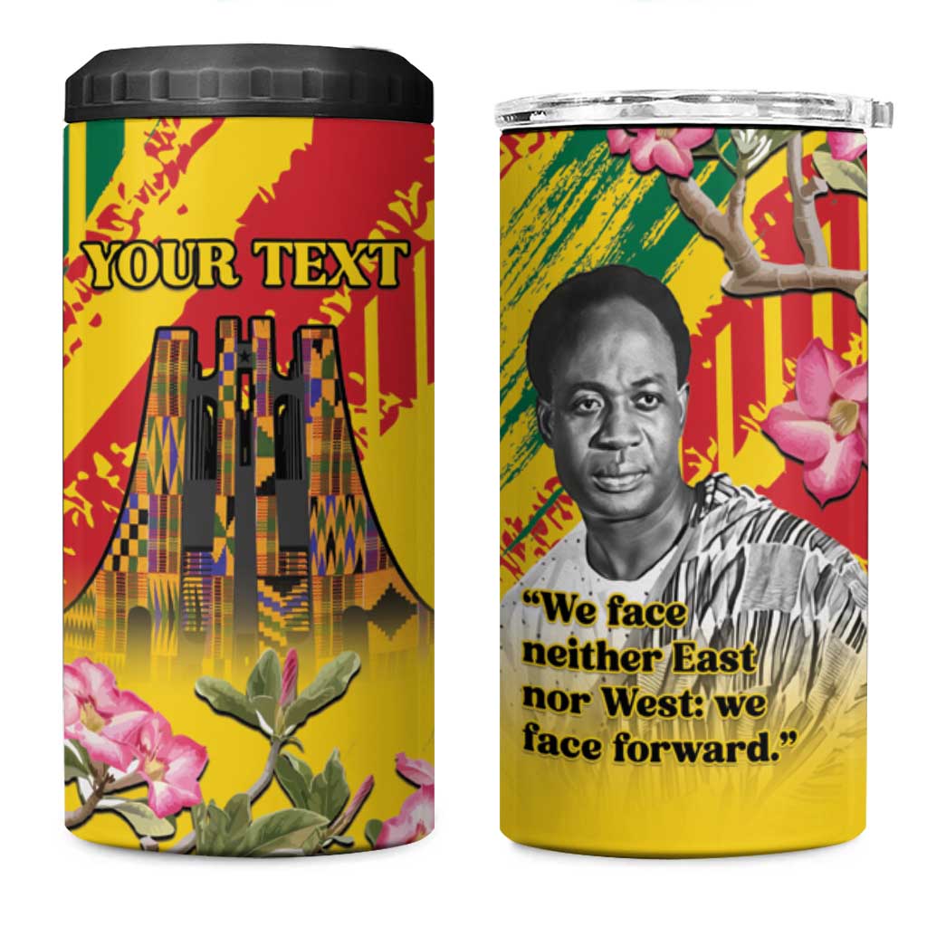 Personalized Ghana Kwame Nkrumah Memorial Day 4 in 1 Can Cooler Tumbler With Mausoleum - Wonder Print Shop