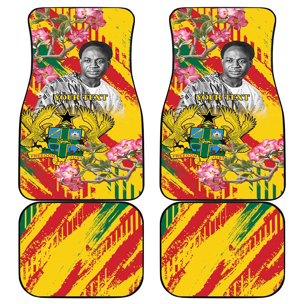 Personalized Ghana Kwame Nkrumah Memorial Day Car Mats With Mausoleum - Wonder Print Shop