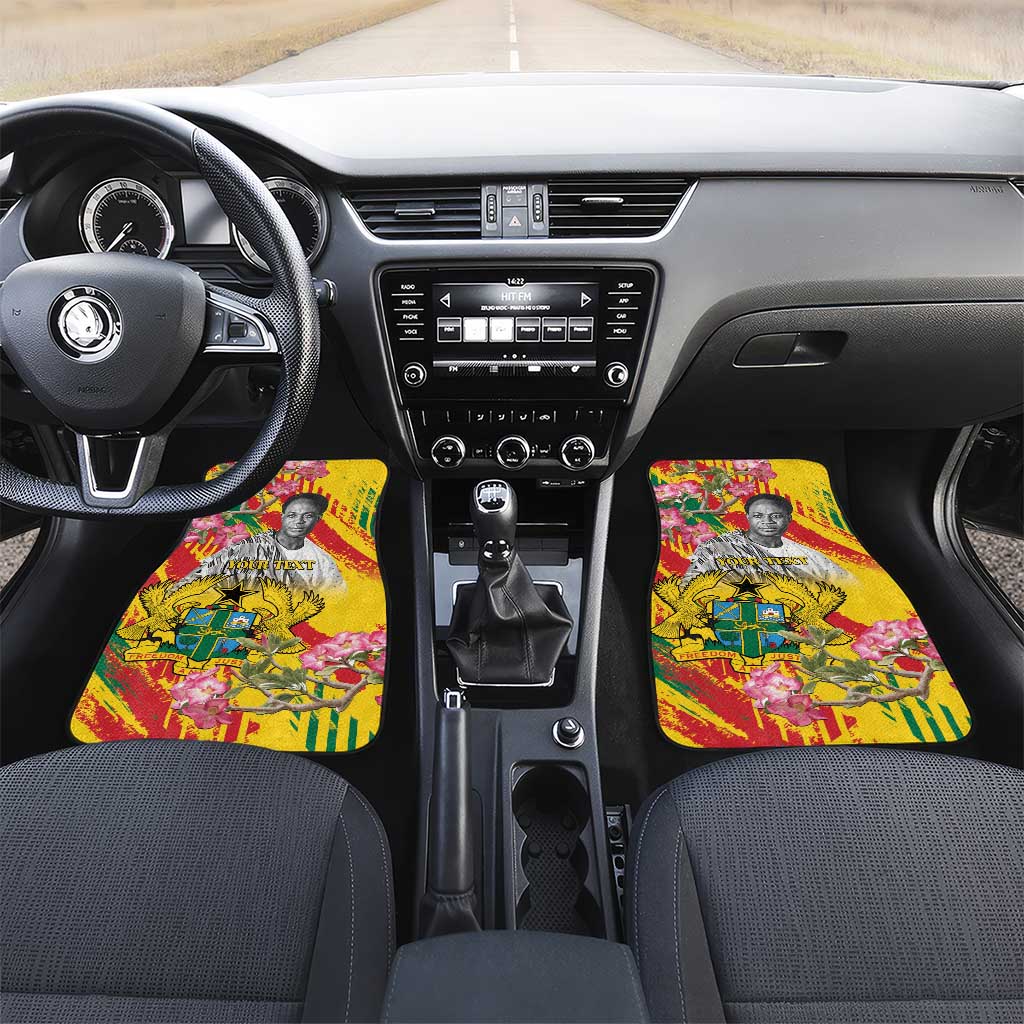 Personalized Ghana Kwame Nkrumah Memorial Day Car Mats With Mausoleum - Wonder Print Shop