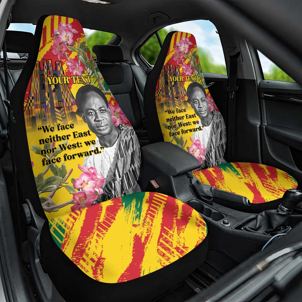 Personalized Ghana Kwame Nkrumah Memorial Day Car Seat Cover With Mausoleum - Wonder Print Shop